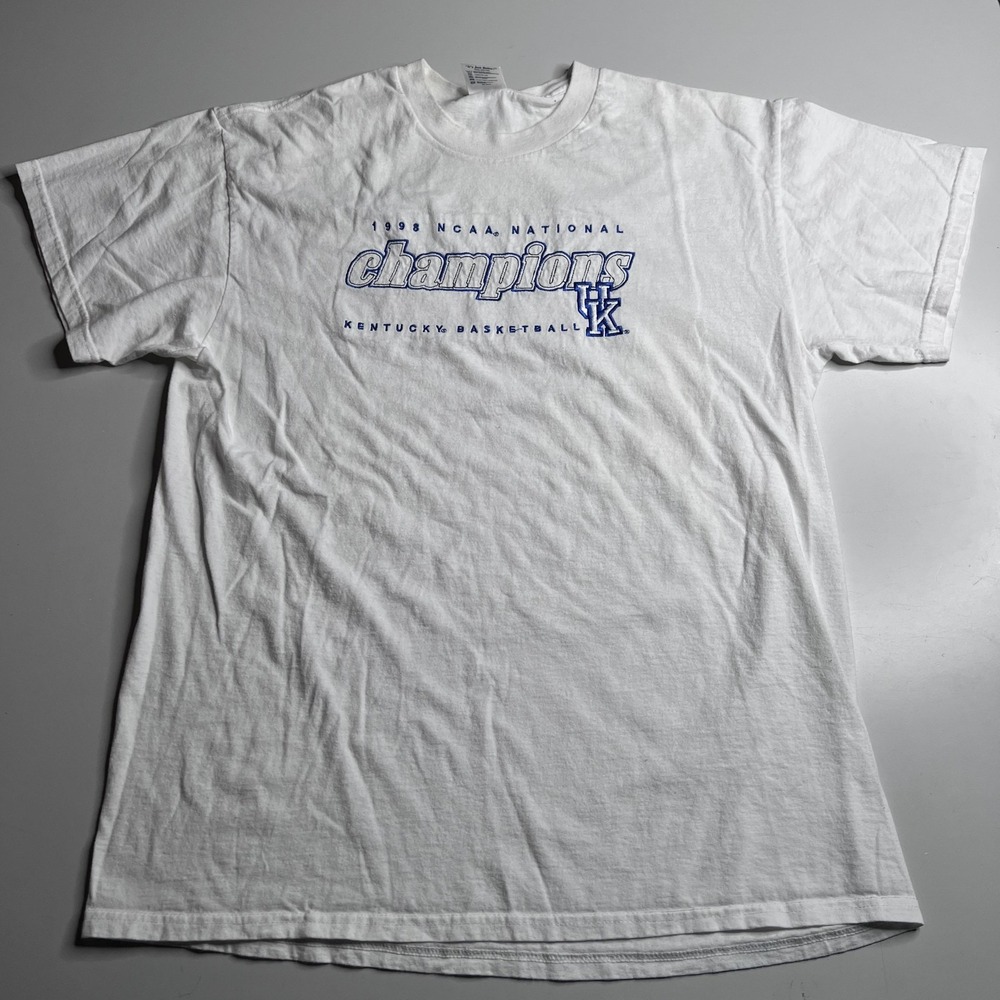 Vintage Kentucky Wildcats Shirt Mens‎ Large White NCAA Basketball Delta Tee 90s